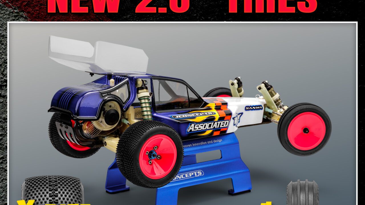 Pneus JConcepts X-Bite et 4-Ribber 2.0 pouces pour buggy 1/10