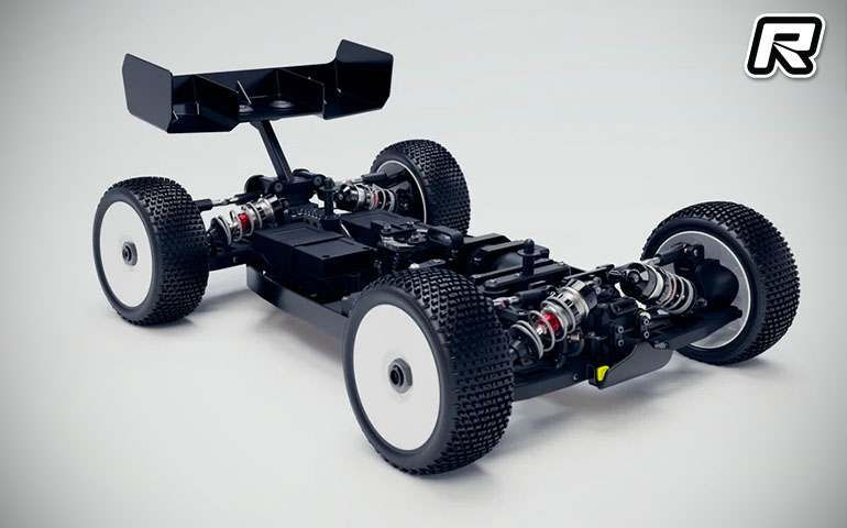 Agama N2e buggy 1/8 electrique de competition vu de trois quarts