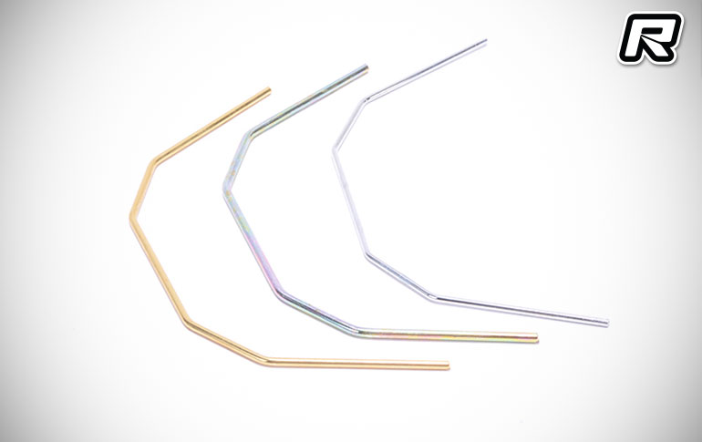 Set de trois barres anti-roulis Schumacher 1,3, 1,5 et 1,7 mm pour le buggy 4WD 1/10 CAT PB