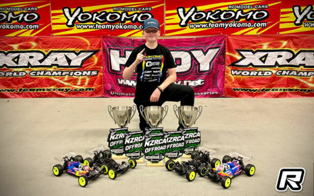 Nationaux indoor NZRCA 2026 : Dylan Toia rafle trois titres sur Yokomo