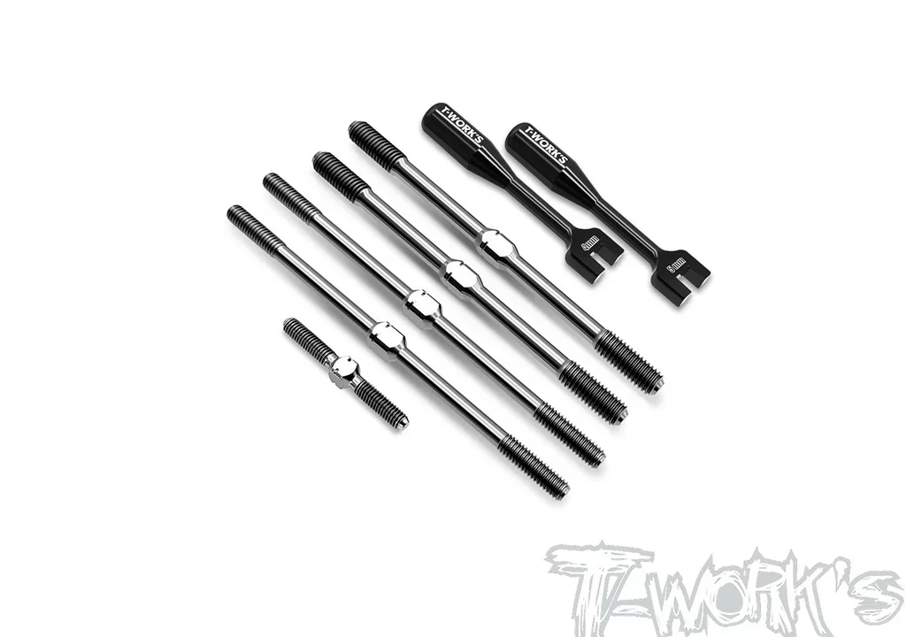 Jeu de biellettes titane T-Work's TB-RC8T4.2E pour Team Associated RC8T4.2E