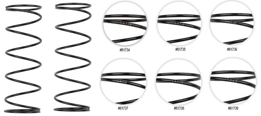 Team Associated RC8 : de nouveaux ressorts 66mm en 1,4 mm pour affiner les réglages