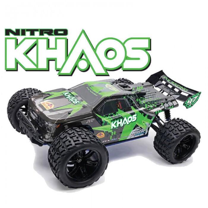 FTX Khaos, truggy nitro 1/10 4WD RTR à moteur SH .21, version verte