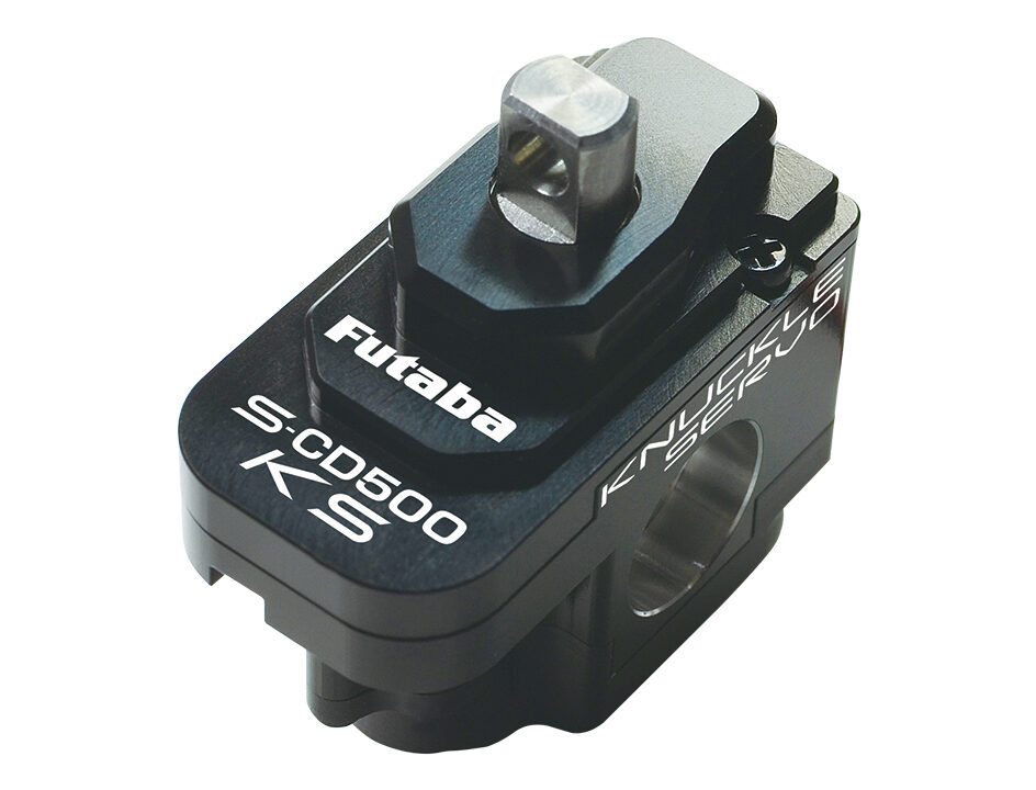 Servo-fusée Futaba S-CD500KS pour voiture de drift RC 1/10, vue trois quarts du boîtier