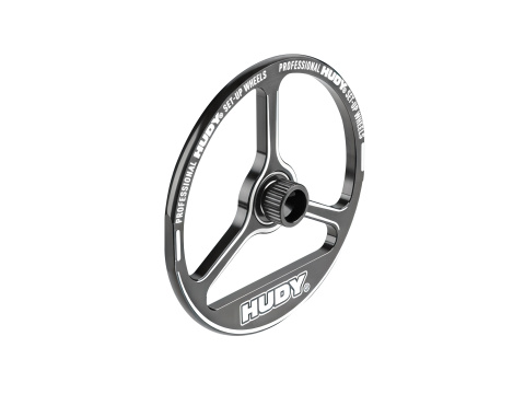 Hudy 109480 : des roues de réglage alu pour en finir avec les mousses usées en pan car 1/10