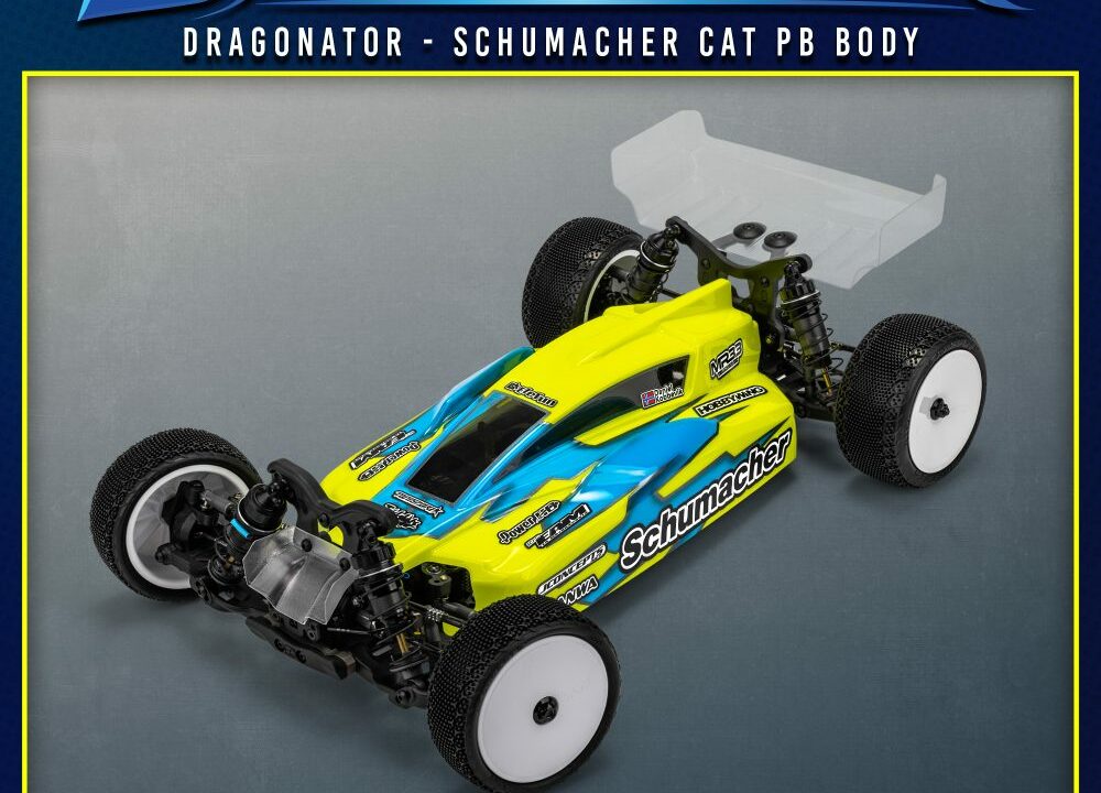 Carrosserie JConcepts Dragonator 1/10 pour buggy 2WD Schumacher Cat PB, référence 0742