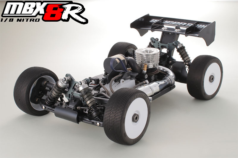 Châssis Mugen Seiki MBX8R 1/8 thermique, la marque de Burak Kilic, champion d'Allemagne 1/8 tout-terrain 2026