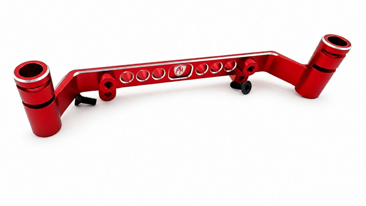 Support de carrosserie en aluminium rouge PowerHobby PHB7825 pour Kyosho Fazer MK2