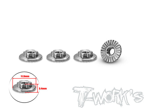 T-Work&rsquo;s TP-195-D : des ecrous de roue titane ultra-plats pour buggy 1/8
