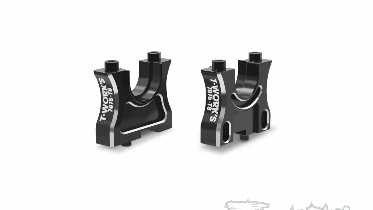 T-Work's TO-295-B4.2, support inférieur de différentiel central en aluminium 7075-T6 pour Team Associated RC8
