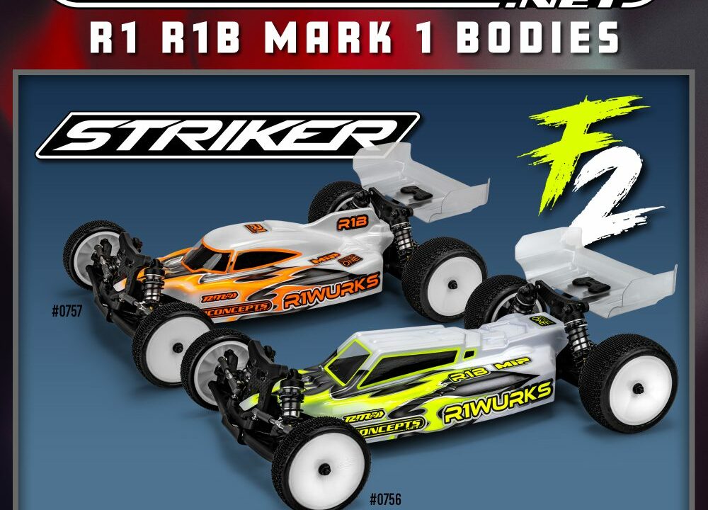 JConcepts F2 et Striker, carrosseries buggy R1 R1B Mark 1