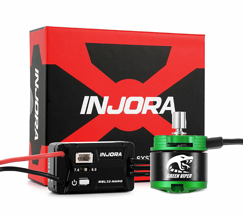 Variateur brushless Injora MBL32-NANO et moteur 1616 Green Viper 4800 KV pour Axial SCX30