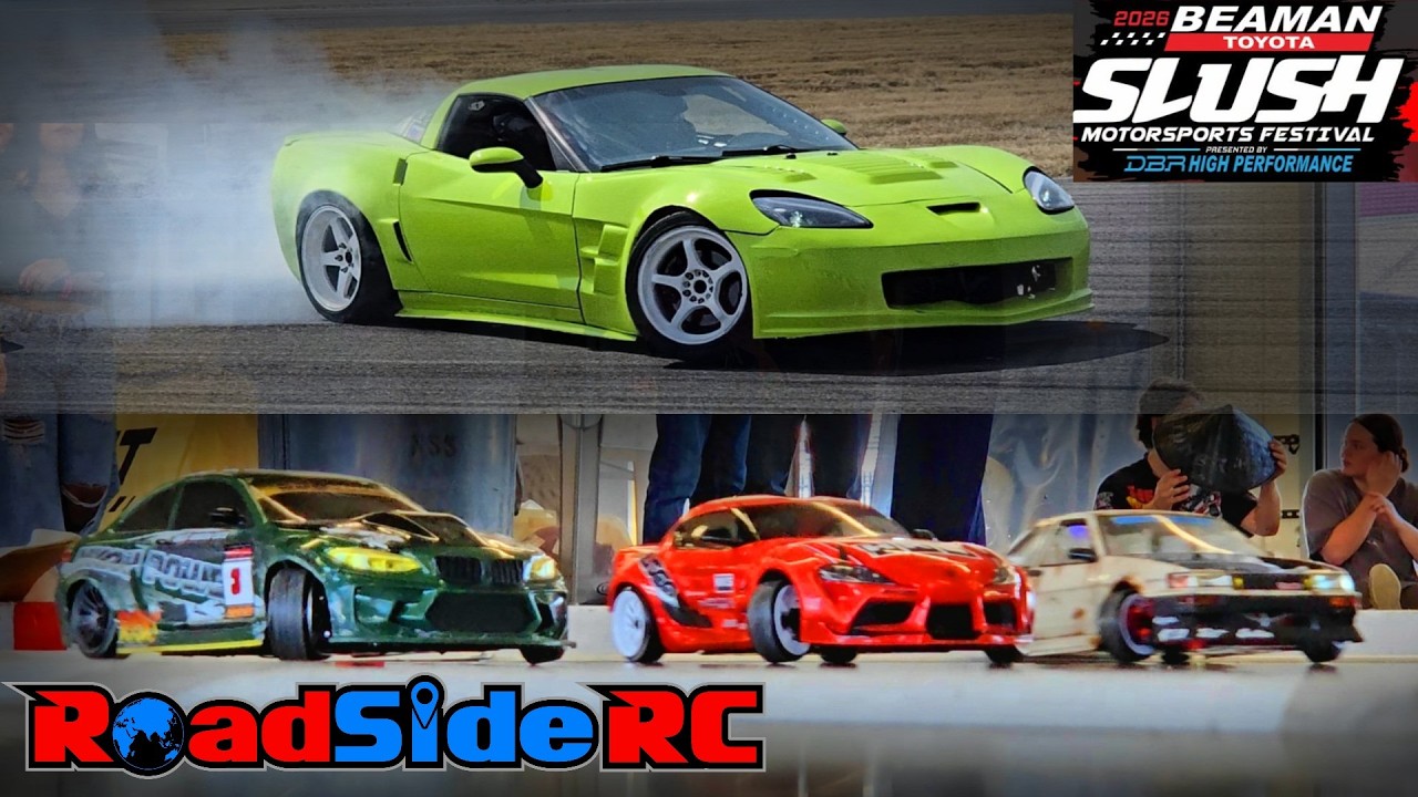 Piste de drift RC installée par Music City RC lors du Slush Motorsports Festival 2026 à Nashville