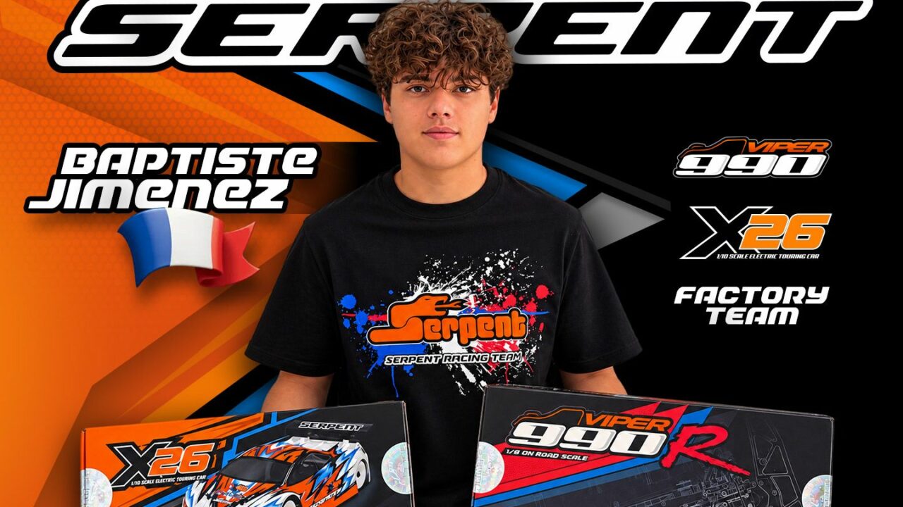 Baptiste Jimenez rejoint l'écurie Serpent en on-road 1/8 et 1/10