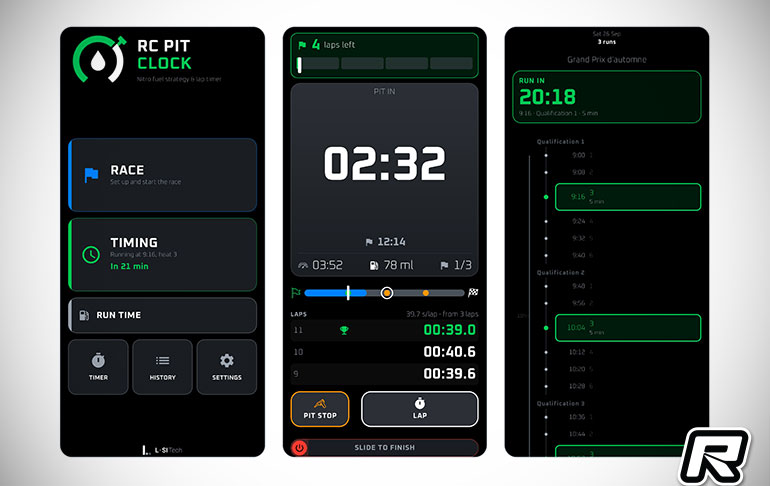 RC Pit Clock, une application pour gérer sa stratégie de ravitaillement en nitro