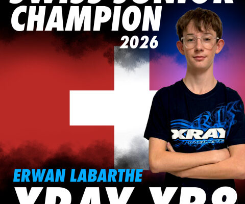 Erwan Labarthe, Champion Suisse Junior TT 1/8 2026 sur Xray XB8