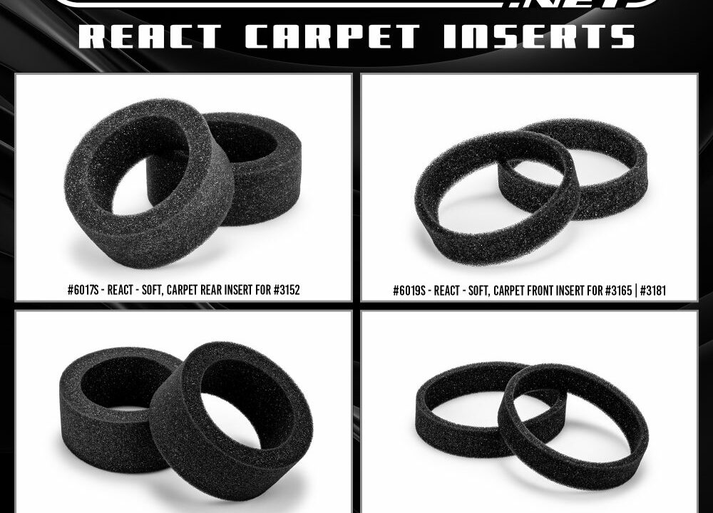 Inserts React JConcepts pour pneus moquette et gazon en TT 1/10