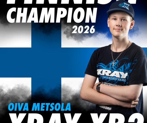Oiva Metsola sacré champion de Finlande de TT 1/10 sur sa Xray XB2