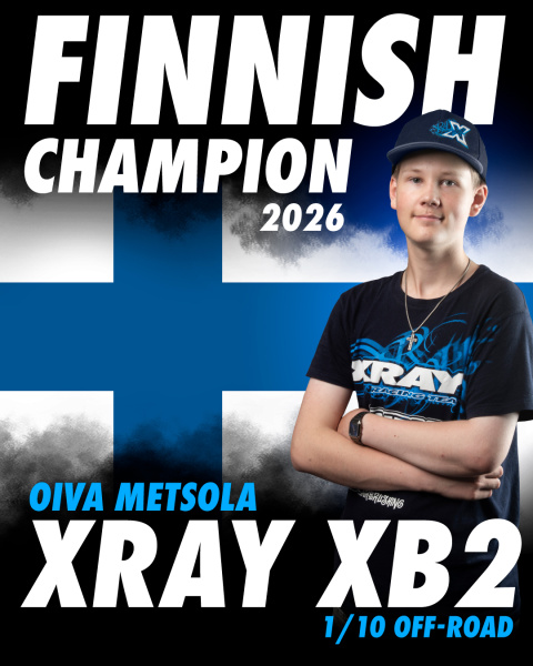Oiva Metsola, champion de Finlande de TT 1/10 sur Xray XB2