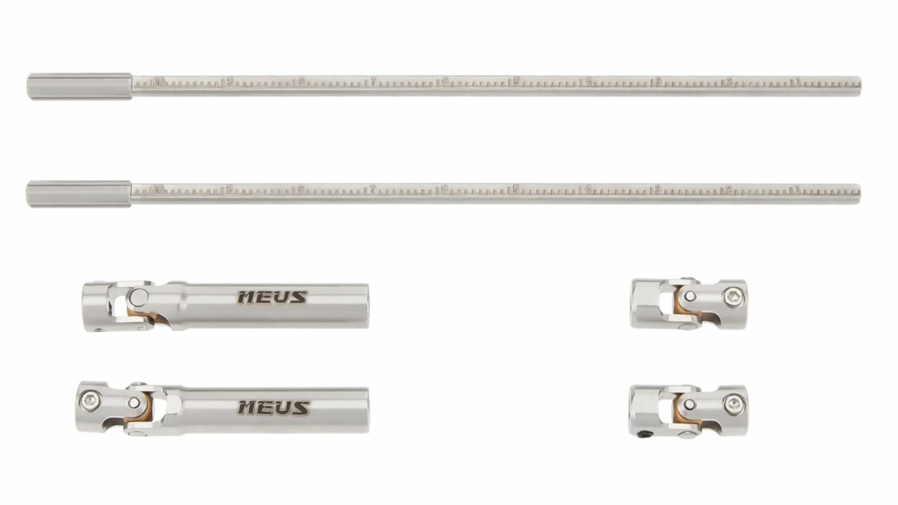 Cardans coupables MEUS Racing en inox pour crawler Traxxas TRX4M 1/18