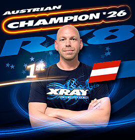 Sascha Klug sacré Champion d&rsquo;Autriche 2026 sur sa Xray RX8