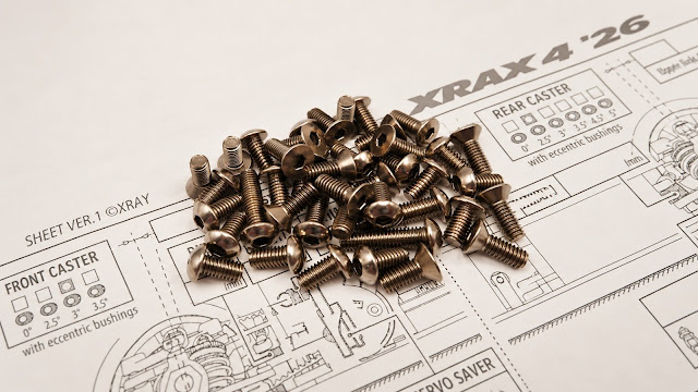Square : kits de vis titane pour les touring Xray X4 &rsquo;26 et X4F &rsquo;27