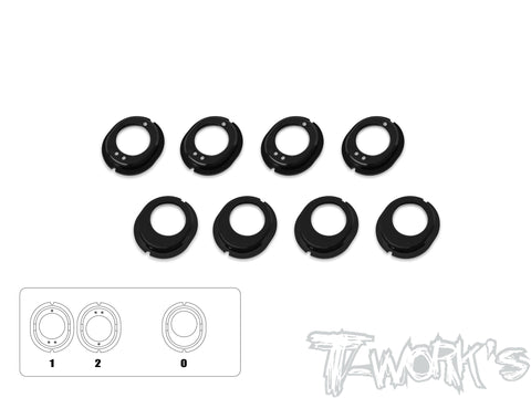 T-Work&rsquo;s habille le Team Associated RC10B84/B84D d&rsquo;inserts de hauteur de diff en aluminium