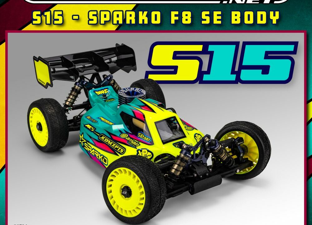 JConcepts S15, carrosserie buggy 1/8 pour Sparko F8 SE