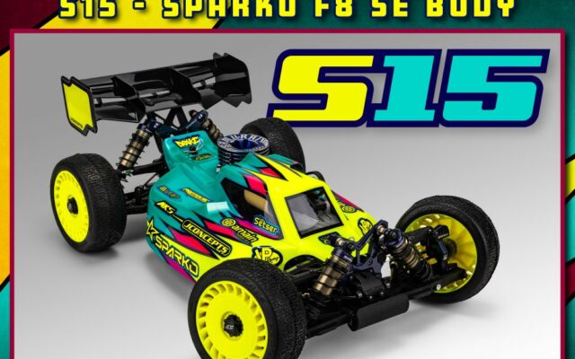 JConcepts S15 : nouvelle carrosserie pour le buggy 1/8 Sparko F8 SE