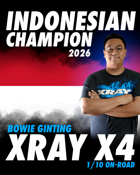 Bowie Ginting décroche un 3e titre national consécutif sur Xray X4