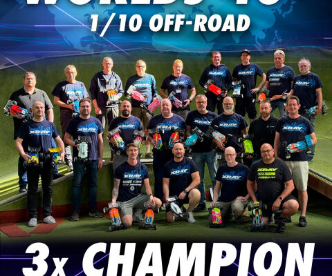 Xray XB2 et XB4 triples champions au Worlds 40+ 1/10 Off-Road avec Lee Martin et Olaf Stein